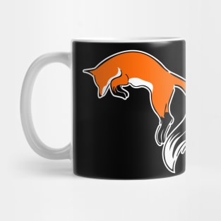 fox jumping Mug